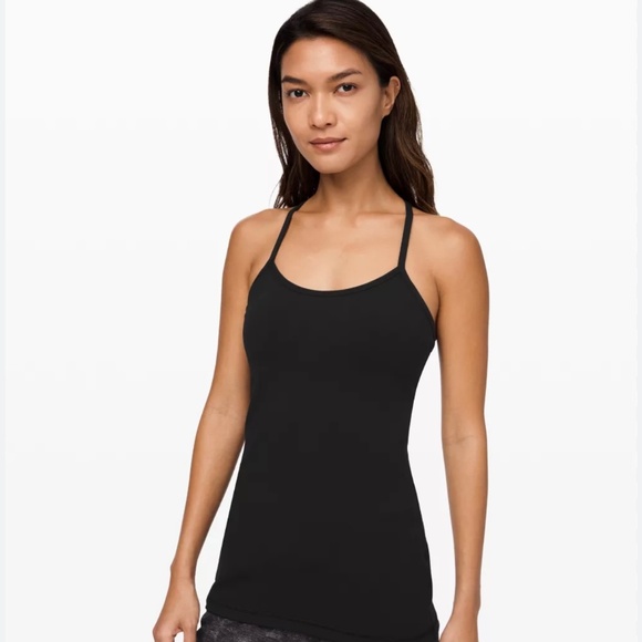 NWT Lululemon Power Y Tank - Black, size 6 - Picture 1 of 6